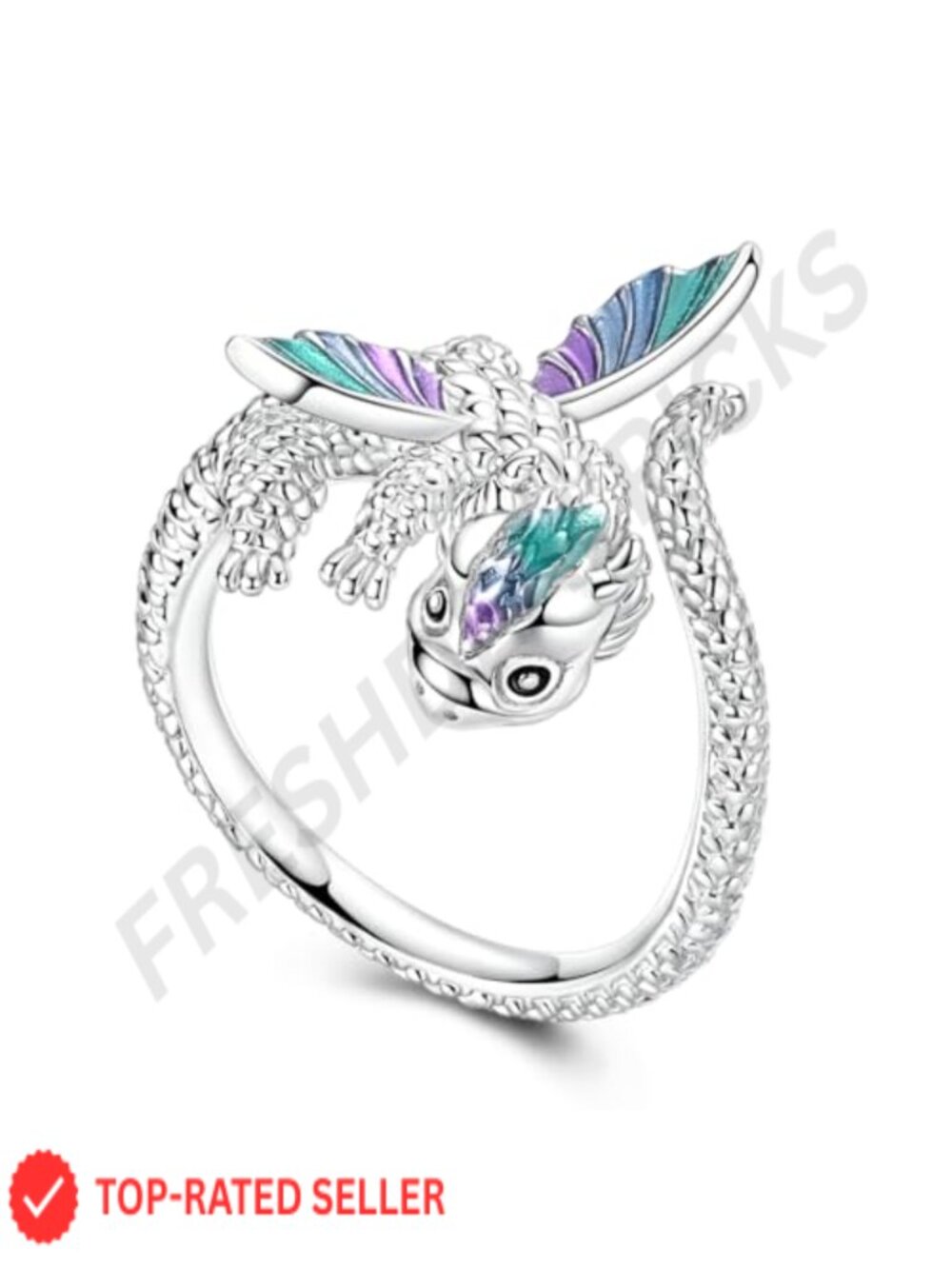 925 Sterling Silver Adjustable Open Ring Women Stackable Cubic Zirconia